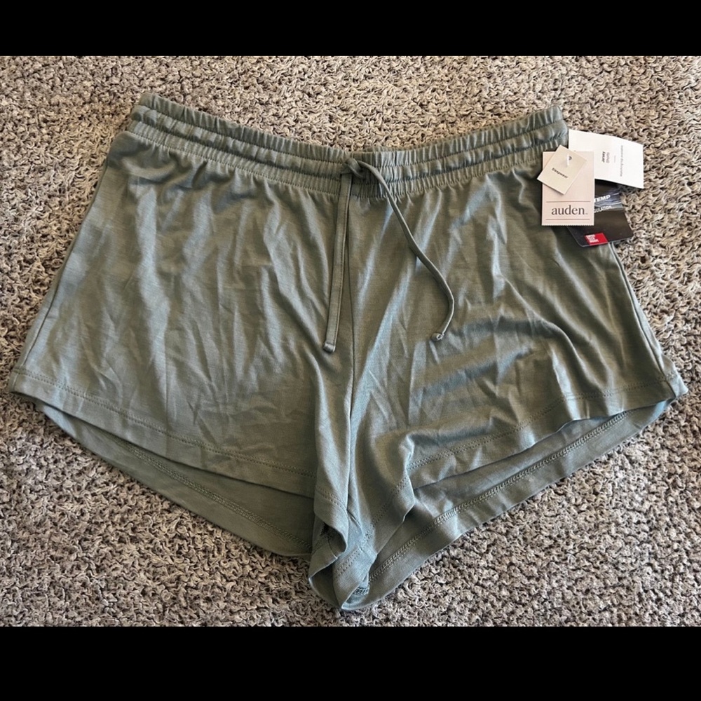 NWT || Auden || Women's Jersey Pajama Shorts Green Lounge Sleepwear || Small